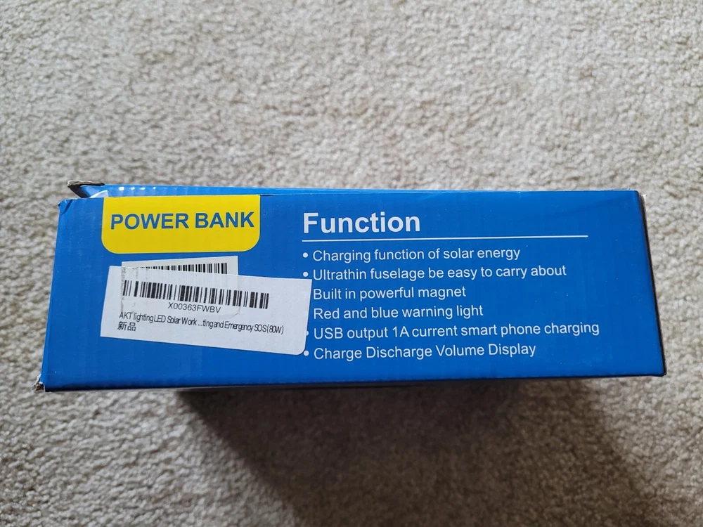 POWER BANK RECHARGEABLE PORTABLE MULTIFUNCTIONAL SPOTLIGHT - BRAND NEW
