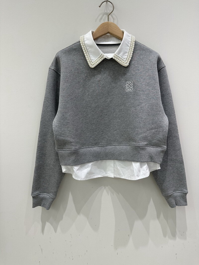 sandro Women's The pearl shirt is removable Fake two Fleece hoodie Tops