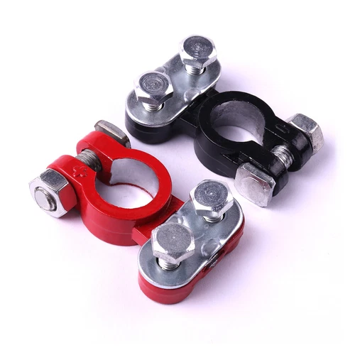 Universal 2 Car Battery Terminal Connector Top Post Positive Negative Heavy Duty - Picture 5 of 12