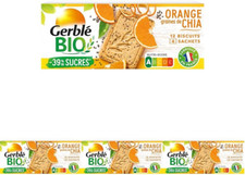 Bio, Sablés Bio À L'Orange Et Aux Graines De Chia, Allégés En Sucres, Sans Huile