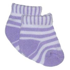 Lavender Ankle Socks with White Stripes fits 18inch Dolls