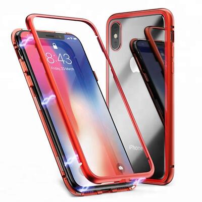Magnet Bumper Handy Hülle passend für Apple iPhone XS Max Schutzhülle Glas Cover