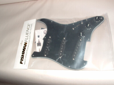 Fishman Fluence PRF-STR-BPG Loaded Strat Pickguard (Black)  Brand New