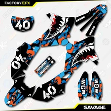 Blue & Orange Savage Polisport Restyle Graphics Kit fits Suzuki Drz400 Drz400sm