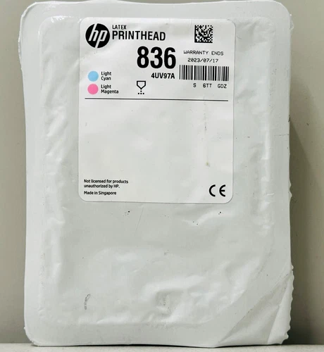New Genuine HP 836 Light Cyan & Light Magenta Latex Printhead Cartridge [4UV97A]
