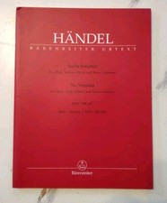 Handel Barenreiter Urtext - Six Sonatas for Oboe Violin  Basso Continuo - Vol 2