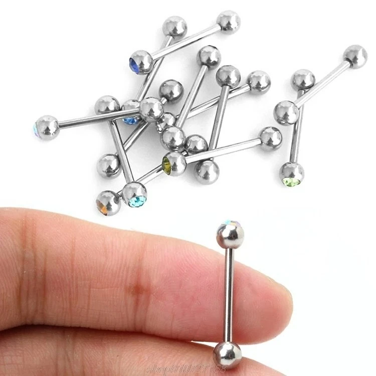 5 Pcs Piercing Bilancino Barbell in ACCIAIO CHIRURGICO 19 mm Personalizza - Immagine 3 di 4