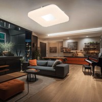 Deckenleuchte Deckenlampe Wohnzimmerleuchte Sternen Effekt 1 Flammig Led L 33 Cm