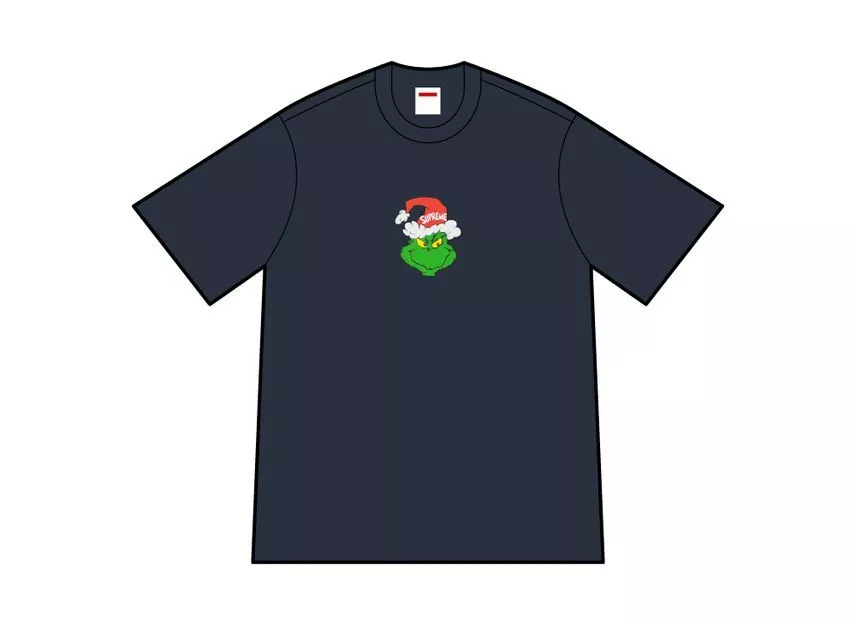 Tee shirt Grinch Supreme bleu marine