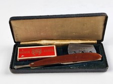 Vintage Durham Duplex Safety Razor - w/ Box & Blades No "Comb" Butterscotch