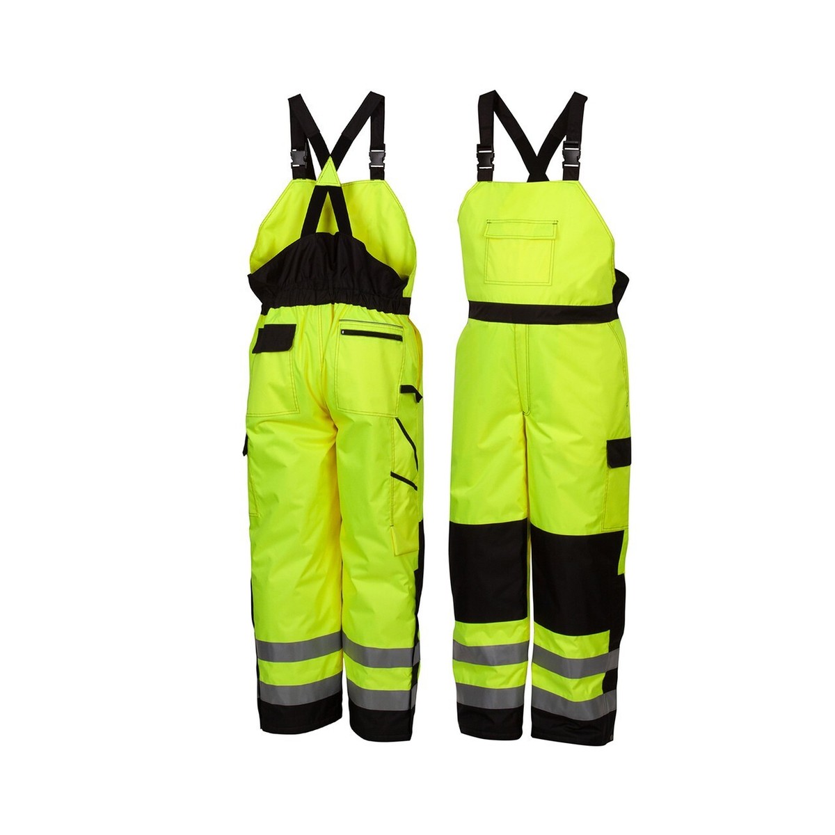 HIGH VISIBILITY SKI SNOWBOARD INSULATED WEATHERPROOF HI VIS BIBS