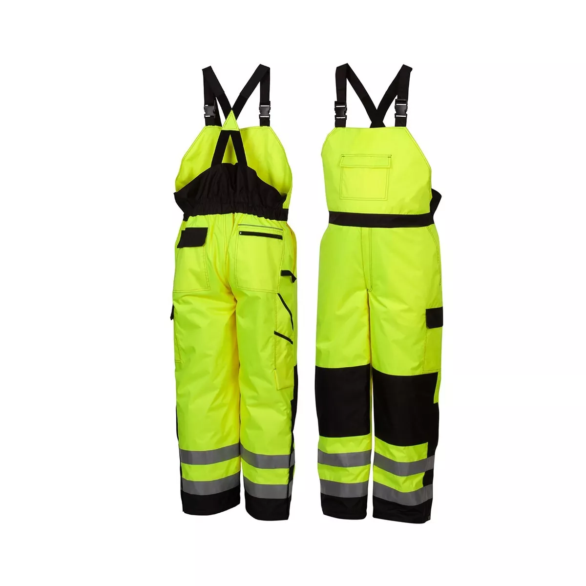 High visibility insulated bib overalls clearance