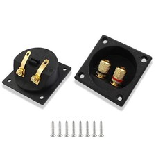 2-Way Speaker Box Terminal Cup 2.2 Inch Square Stereo Screw Cup Connectors Ho...