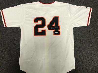 willie mays signed jersey