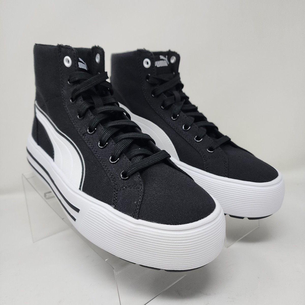 Puma Platform Sneakers Womens 9 Black High Kaia Logo Streetwear Y2K Shoes |  eBay