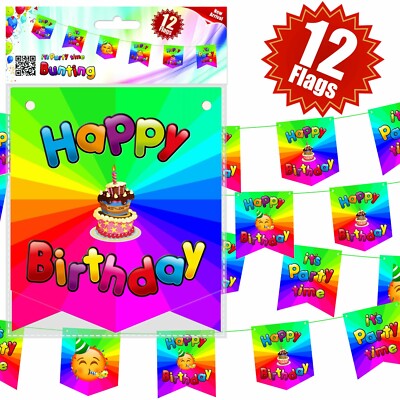 Geburtstag Banner Fahnen Wimpel Party Jungen Mädchen Motiv Zubehör Fahne Happy Unisex