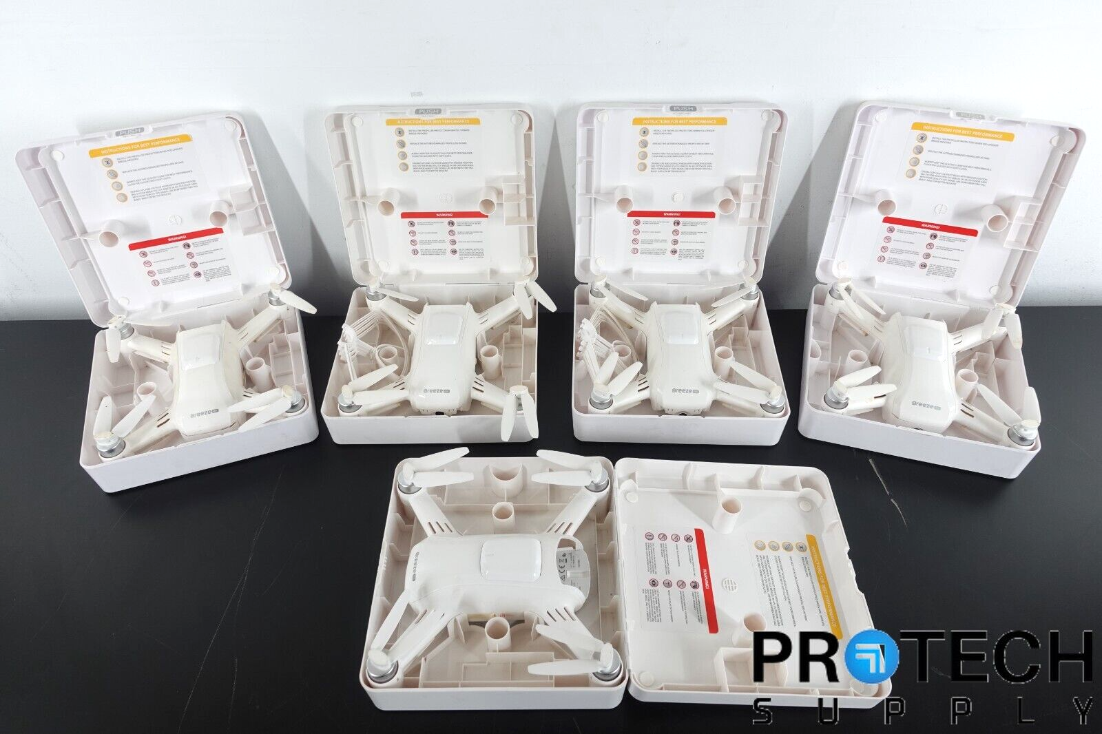 Lot of 5 Yuneec Breeze 4K Camera Drone + Extra Accessory Parts for PARTS/REPAIR-image