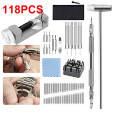 118PC Adjustment Watch Band Strap Link Case Pin Remover Repair Resizing Tool Set