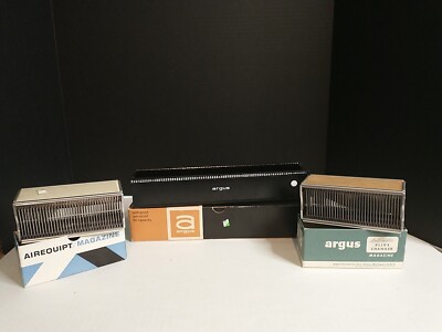 2 Vintage Argus Projector Trays (1) #581, (1) #593 and 1 Airequipt #593 size