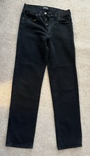 Versace Jeans Couture Pants Mens 30 Black Logo Straight Pocketed Men 30x44