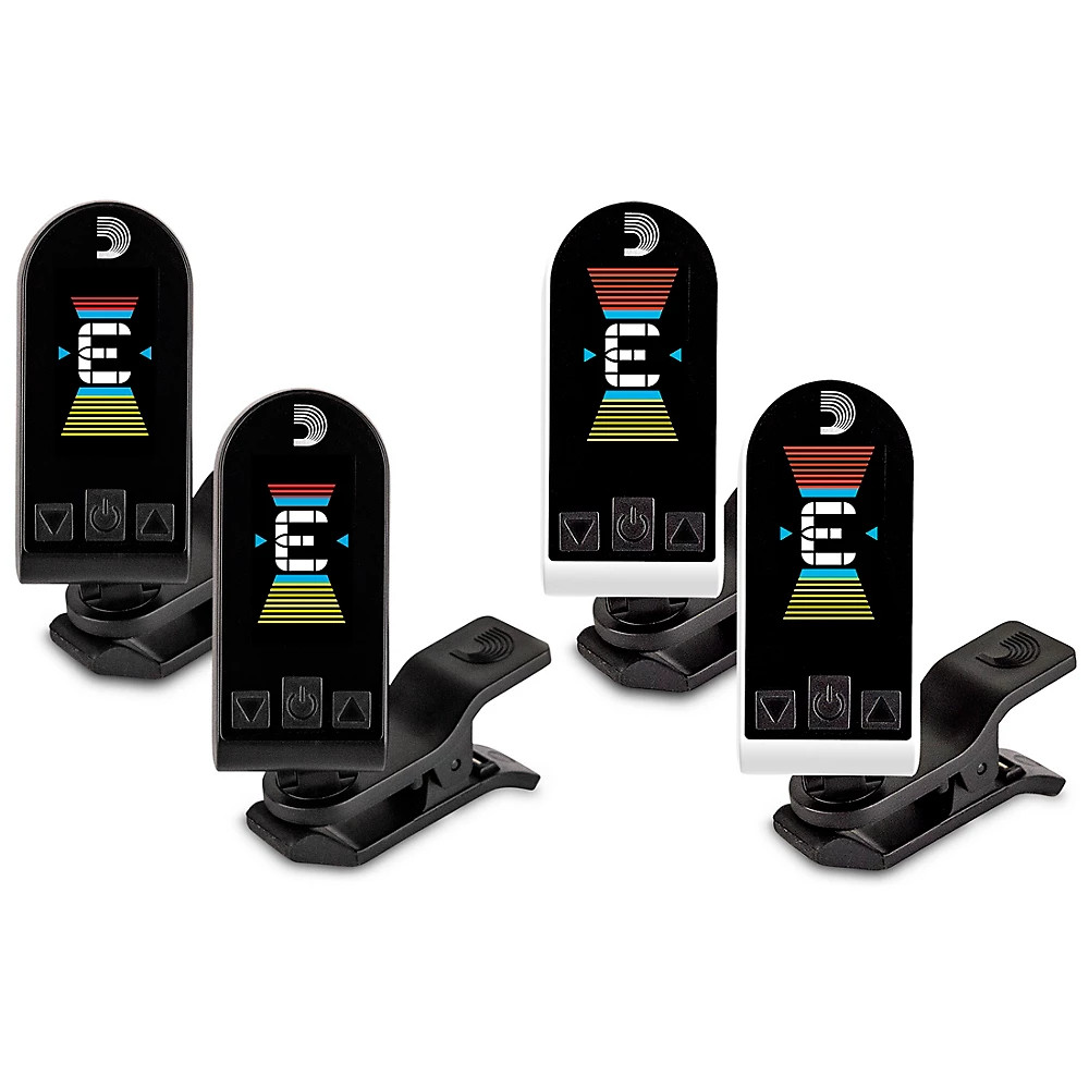 DAddario Equinox Headstock Tuner Black and White 4 Pack 15990₽