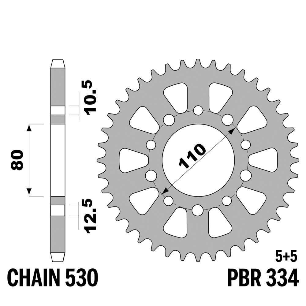 Pignon arrière pas 530 Triumph Trident 900 résout les claquements de chaîne 1991-1997
