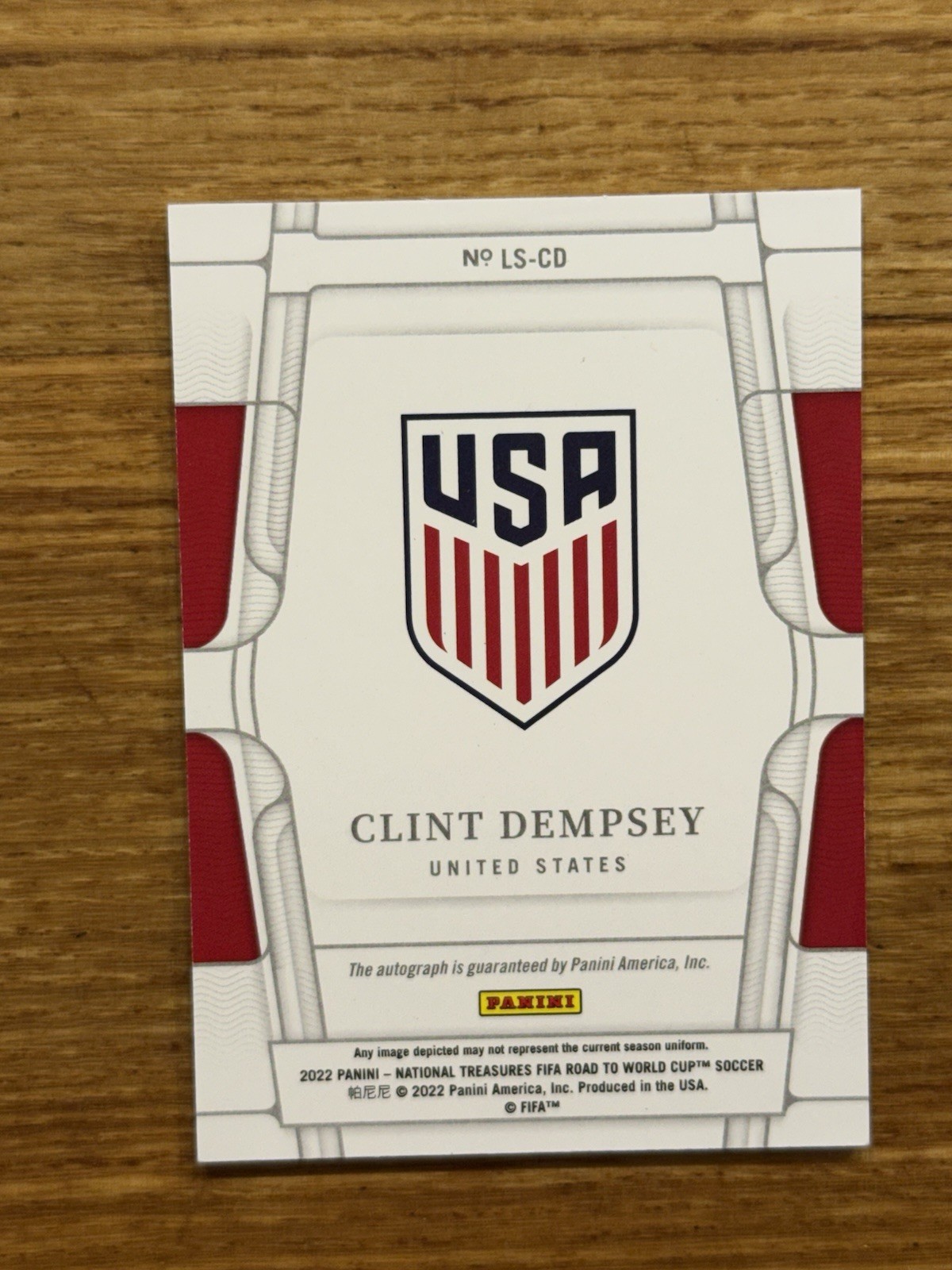 2022 Panini National Treasures  Clint Dempsey /99 signature auto Autograph USA view 2