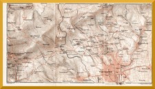 Umgebung von Wiesbaden +&Uuml;ber 100 Jahre alte Topografische Landkarte+ Dotzheim