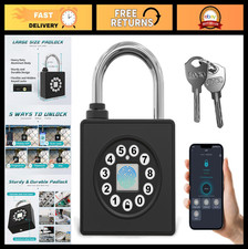 Heavy Duty Fingerprint Padlock - Water Resistant Combination Lock for Outdoor Us