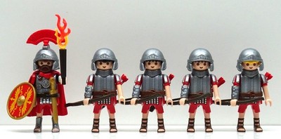 5 RÖMER BOGENSCHÜTZE ZENTURIO ROT PLAYMOBIL zu Cäsar Legionär Lager Custom RAR
