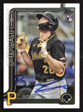Billy Cook Signed 2025 Topps Series Two Rookie Card #425 Pittsburgh Pirates. rookie card picture