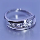 Size 8.25, vintage Sterling 925 silver handmade engagement ring with Cz