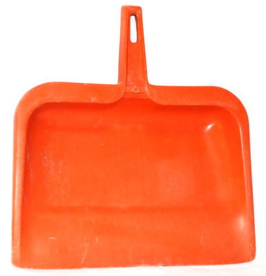Vintage 1980s Rubbermaid Hard Rubber  Orange Dust Pan Flat Edge 2003-55