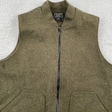 Filson Vest Mens Large Green Wool Liner Mackinaw Workwear Hunting Made in USA