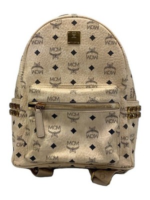 MCM Backpack Rucksack BEG Monogram Mmk6SVE37IG001 Used