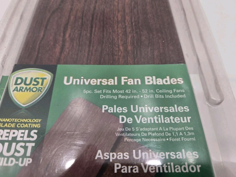 Hunter 26512 Reversible Brown Universal Ceiling Fan Blades, 42"- 52", New - Image 2 of 4