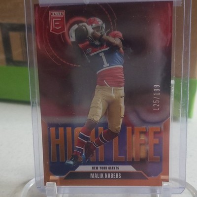 Panini 2025 Donruss Elite High Life Malik Nabers #5 New York Giants /199