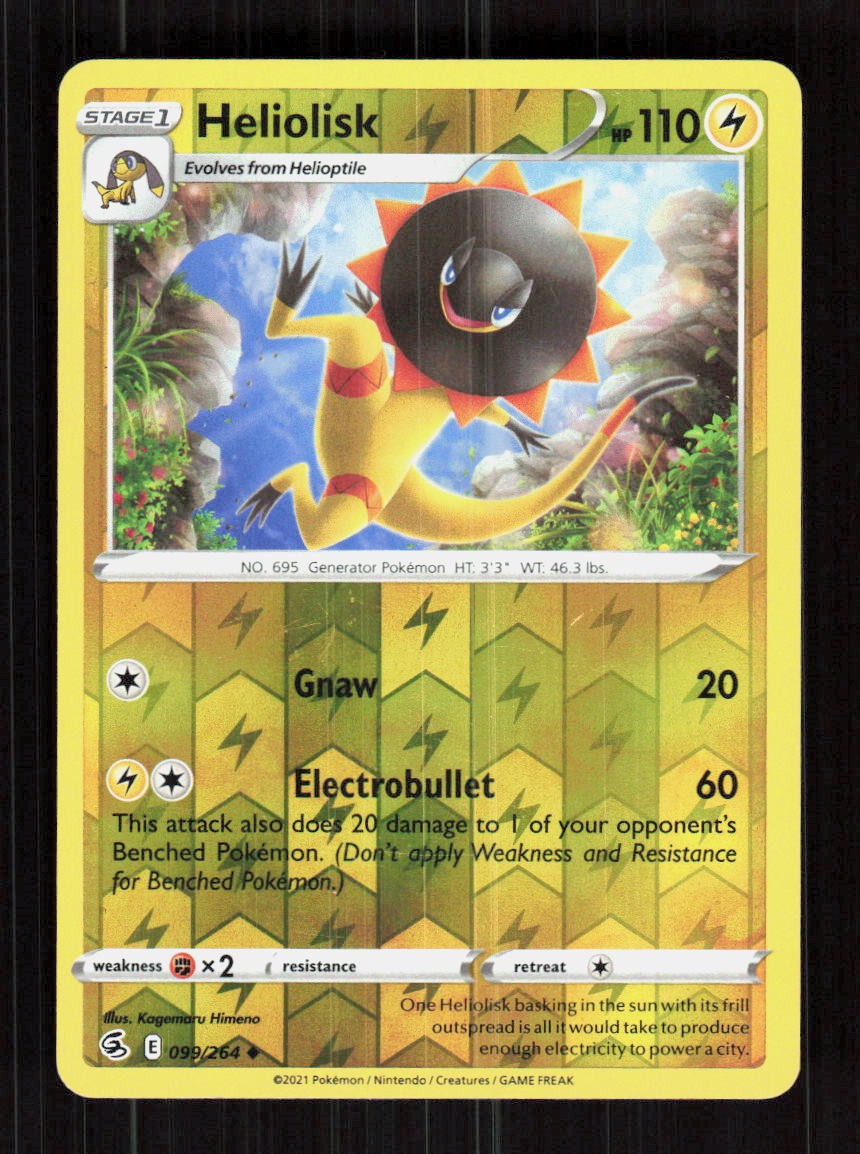 Heliolisk Reverse Holo 099/264 SWSH08: Fusion Strike Uncommon NM