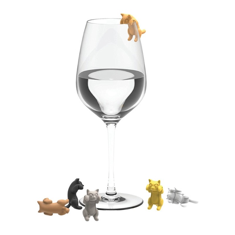 Hejo Glasmarkierer, 50 Stück Glas Markierung, Glasmarker Silikon, Wein Marker, Weinglasmarkierer