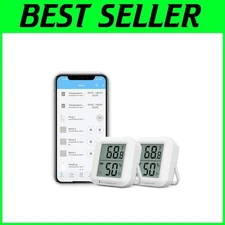 Smart ZigBee Temp Humidity Sensor 2 Pk, Remote Monitoring