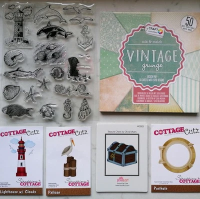 4 Cottage Cutz Metall Stanzschablonen - Maritim - Stempel und Design Block - Bild 1 von 4