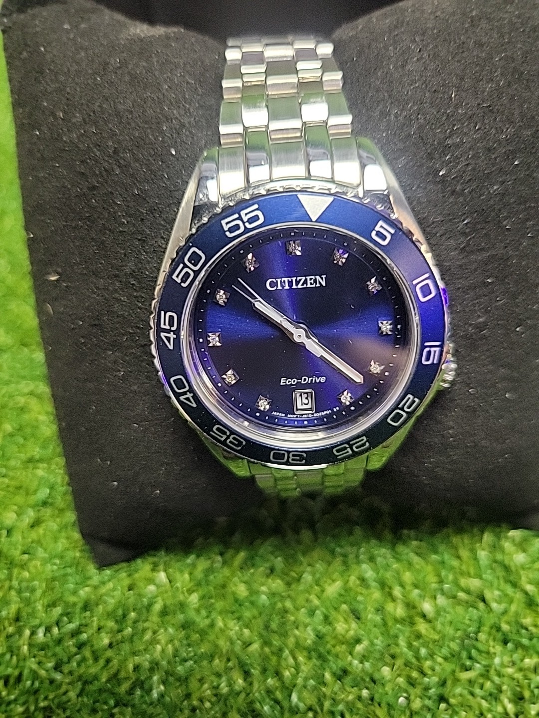 Citizen Carson Eco-Drive FE6160-57L Blue Dial Diamond Watch