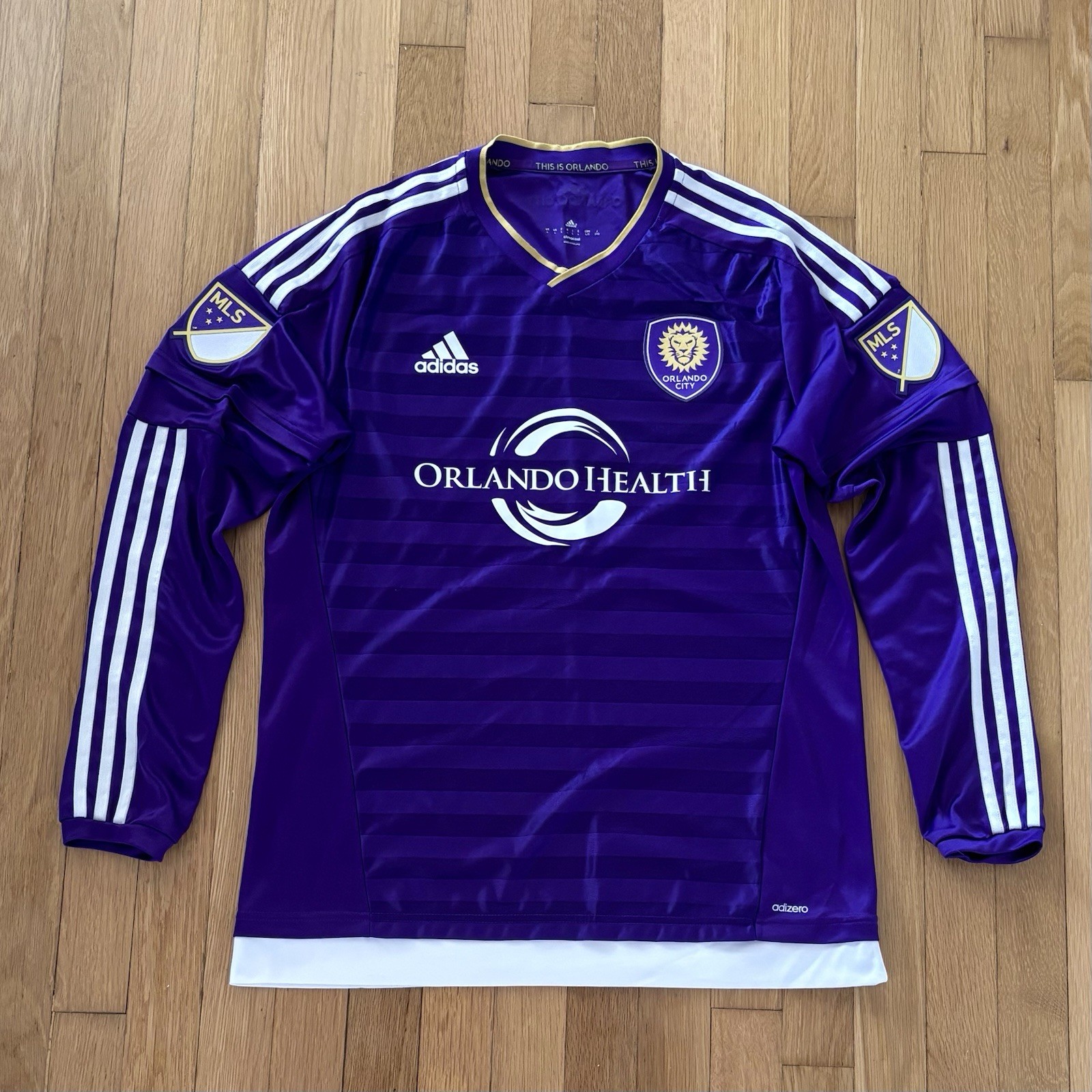 Adidas Orlando City Sc Jersey 2015 Inaugural Season Longsleeve Mls Large Rare
