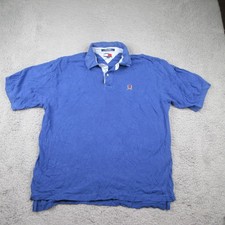 Tommy Hilfiger Polo Shirt Men's XL Blue 100 Cotton Short Sleeve Classic