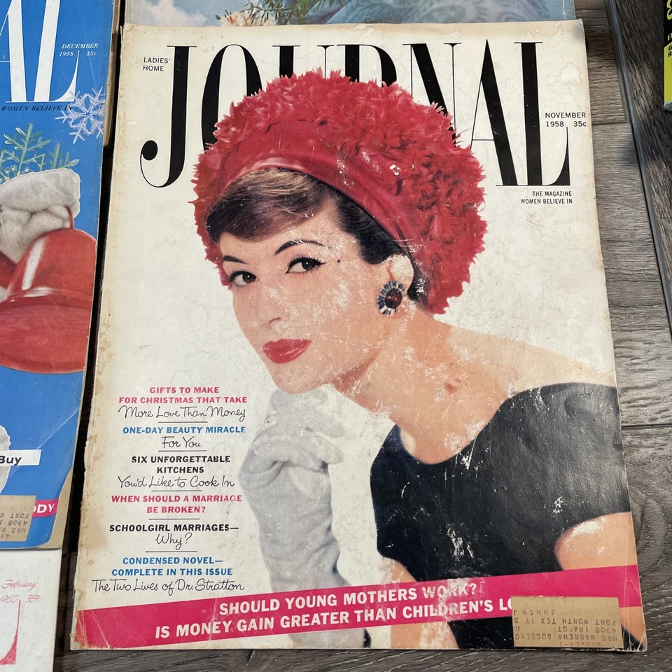 Lot Of 7 Ladies Home Journal Magazines: 5 1950’s, 2 1960’s - Image 3 of 4