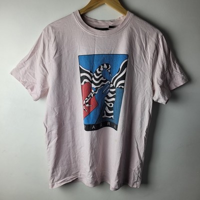 T-Shirt Parra Größe M rosa Vogel Logo bedruckt Grafik 100% Baumwolle Freizeit ART Desig