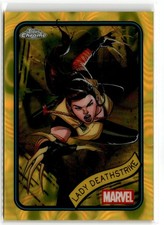 2025 Topps Chrome Marvel Yellow Lava Refractor Lady Deathstrike #64
