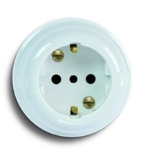 FANTON SPA PRESA P30 DA PARETE IN CERAMICA BIANCO 84011