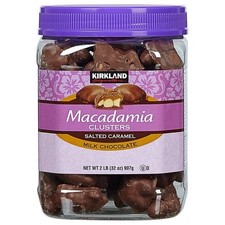 Kirkland Macadamia Clusters Salted Caramel Milk Chocolate 32 oz