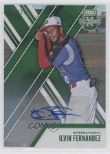 2017 Panini Elite Extra Edition Emerald Auto 7/25 Ilvin Fernandez #164 Auto 2p1